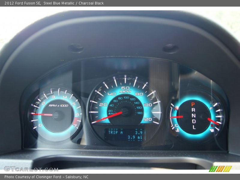 Steel Blue Metallic / Charcoal Black 2012 Ford Fusion SE