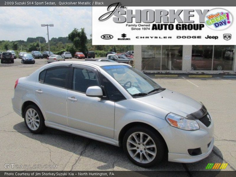 Quicksilver Metallic / Black 2009 Suzuki SX4 Sport Sedan