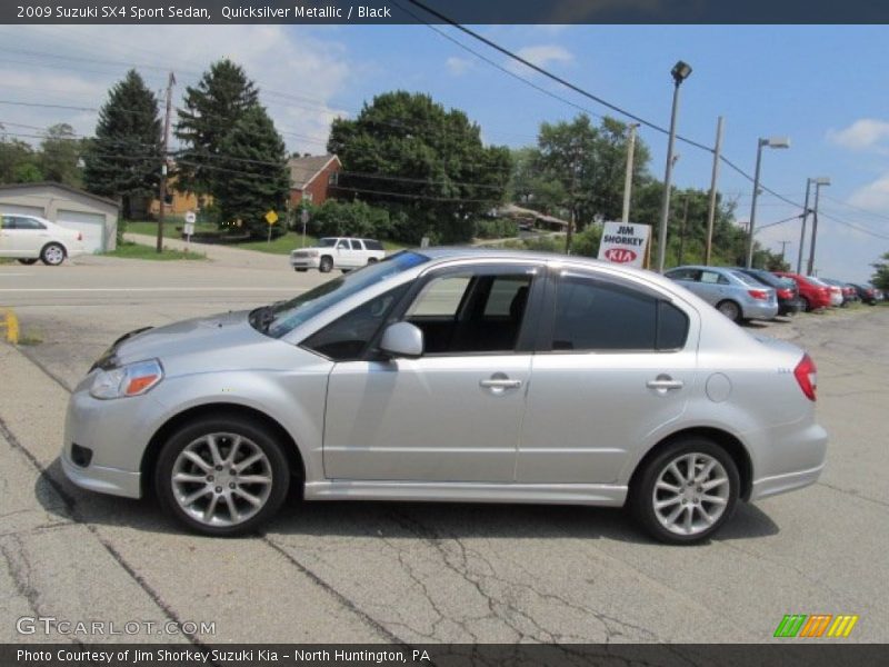 Quicksilver Metallic / Black 2009 Suzuki SX4 Sport Sedan