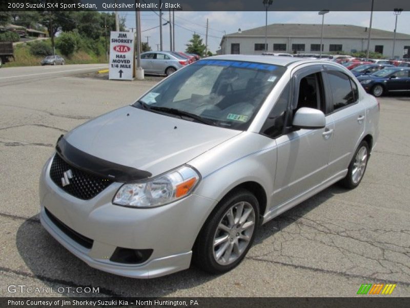 Quicksilver Metallic / Black 2009 Suzuki SX4 Sport Sedan