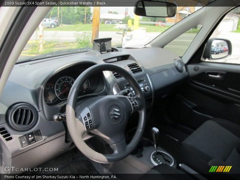 Quicksilver Metallic / Black 2009 Suzuki SX4 Sport Sedan