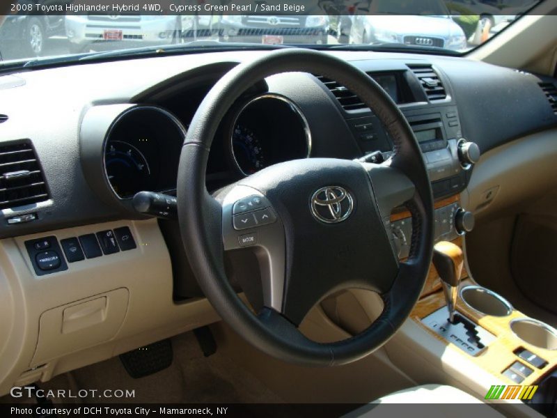 Cypress Green Pearl / Sand Beige 2008 Toyota Highlander Hybrid 4WD