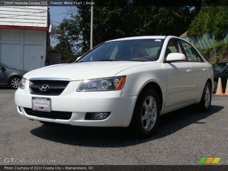 Powder White Pearl / Beige 2006 Hyundai Sonata GLS