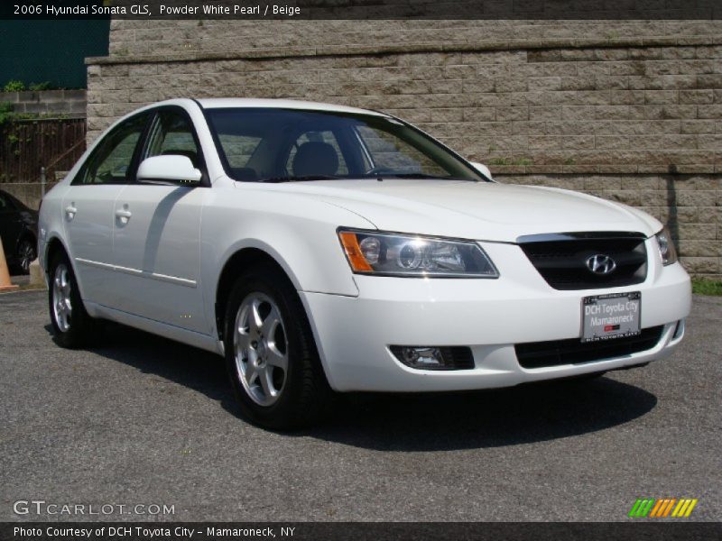 Powder White Pearl / Beige 2006 Hyundai Sonata GLS