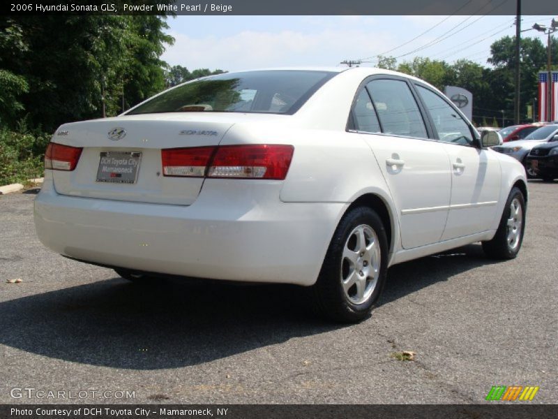 Powder White Pearl / Beige 2006 Hyundai Sonata GLS
