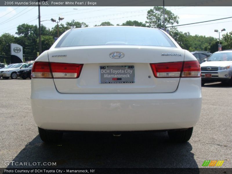 Powder White Pearl / Beige 2006 Hyundai Sonata GLS