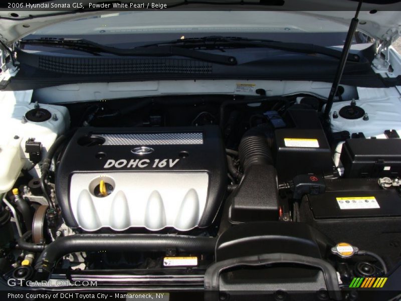 Powder White Pearl / Beige 2006 Hyundai Sonata GLS