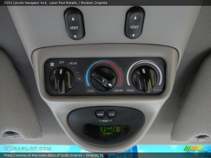 Controls of 2001 Navigator 4x4