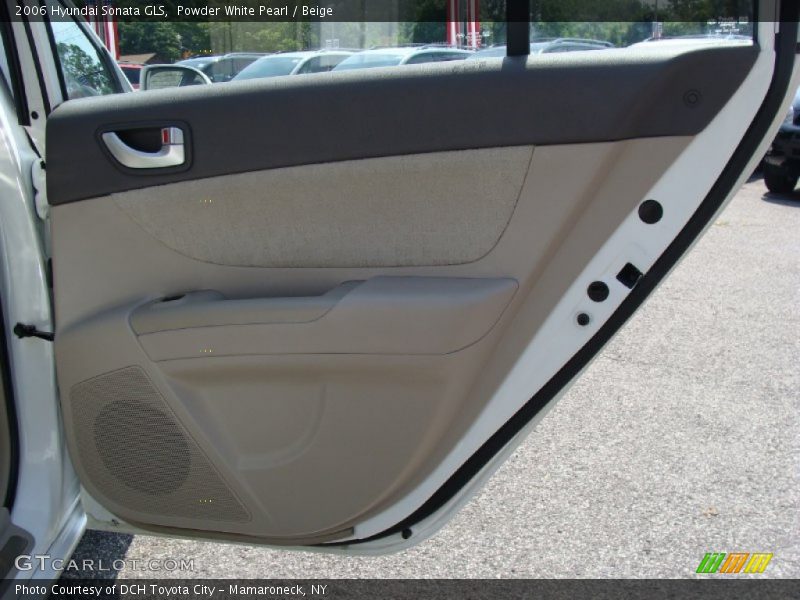Powder White Pearl / Beige 2006 Hyundai Sonata GLS