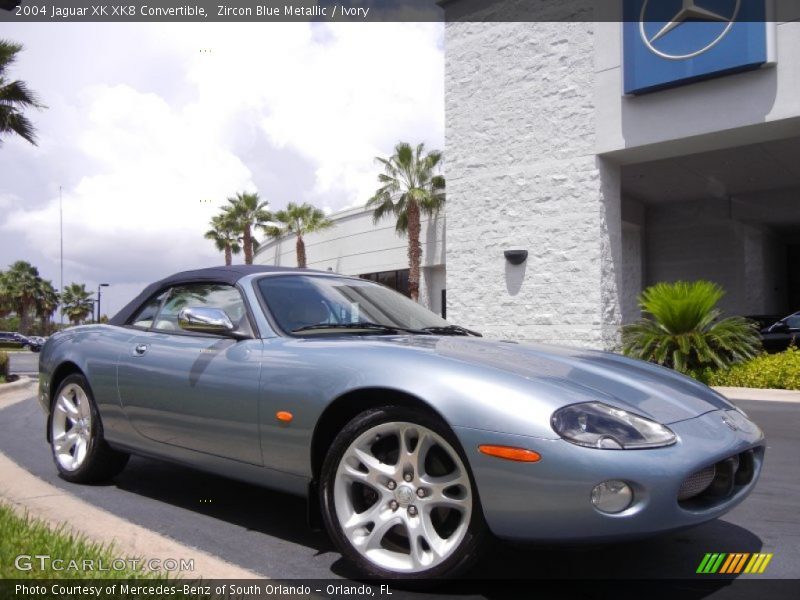 Zircon Blue Metallic / Ivory 2004 Jaguar XK XK8 Convertible