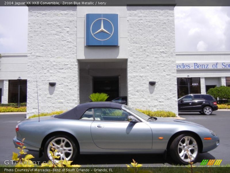 Zircon Blue Metallic / Ivory 2004 Jaguar XK XK8 Convertible
