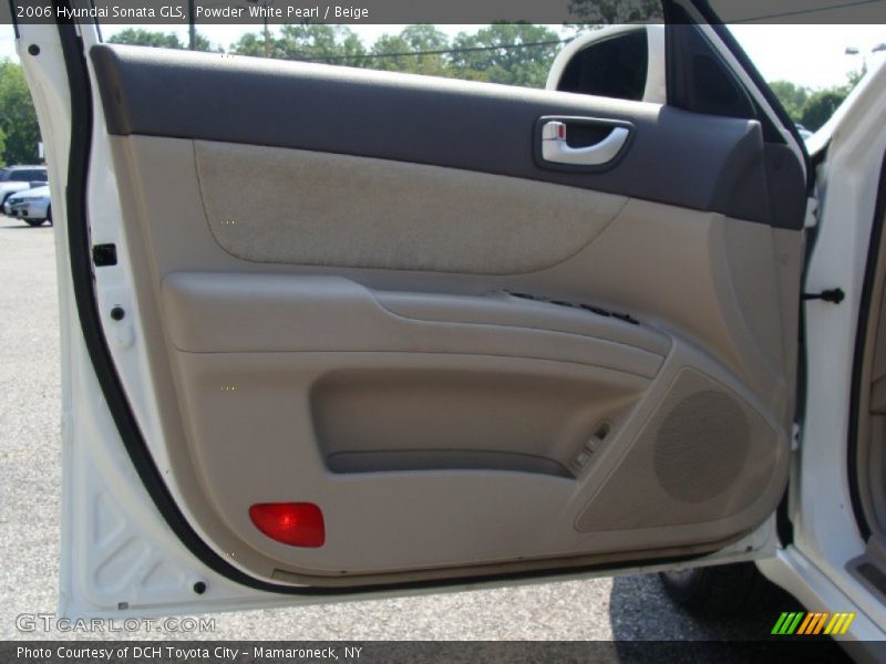 Powder White Pearl / Beige 2006 Hyundai Sonata GLS