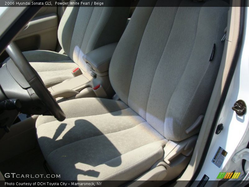 Powder White Pearl / Beige 2006 Hyundai Sonata GLS