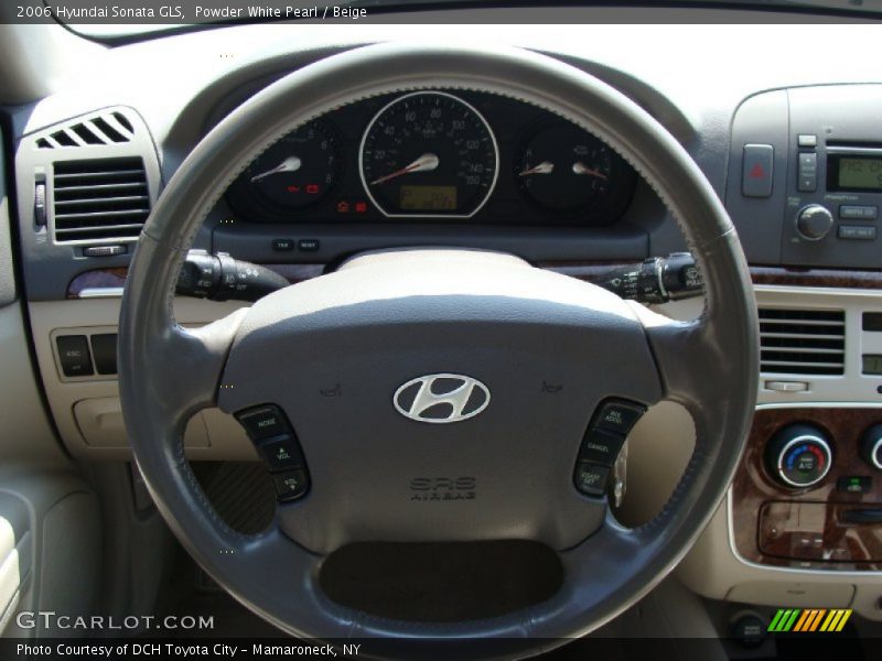 Powder White Pearl / Beige 2006 Hyundai Sonata GLS
