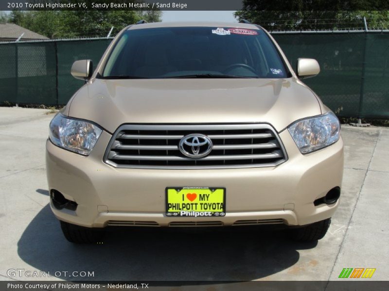 Sandy Beach Metallic / Sand Beige 2010 Toyota Highlander V6