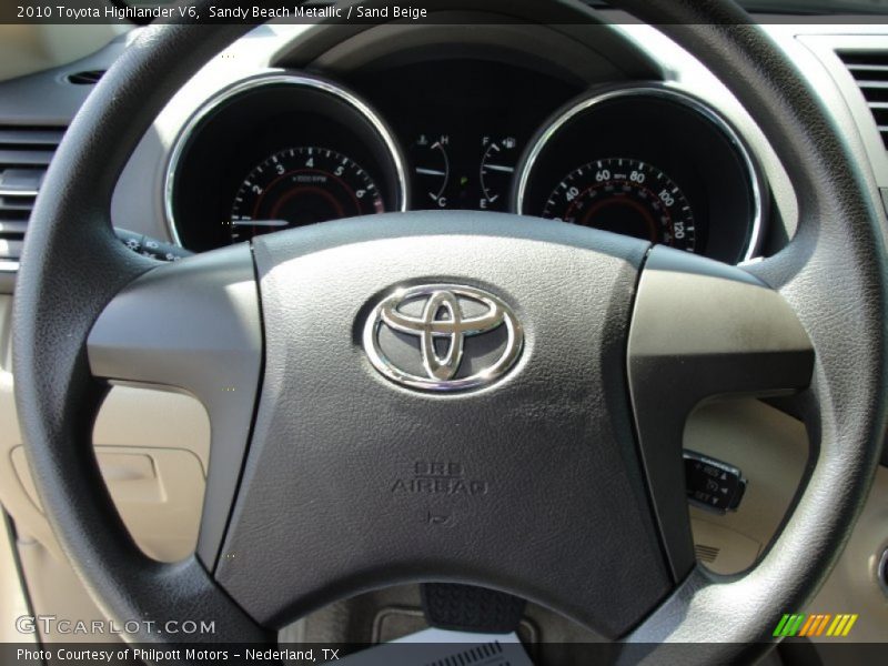 Sandy Beach Metallic / Sand Beige 2010 Toyota Highlander V6