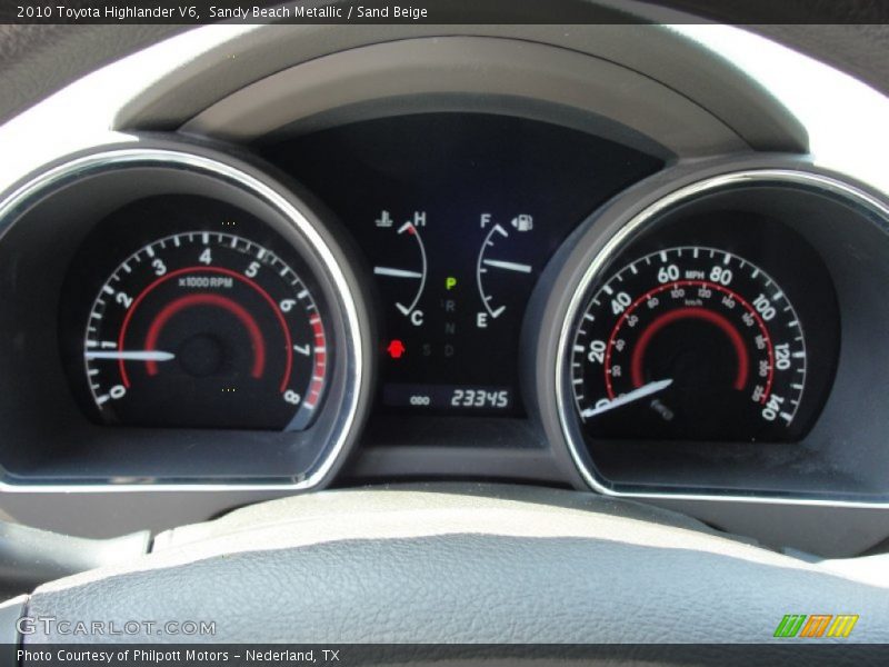  2010 Highlander V6 V6 Gauges