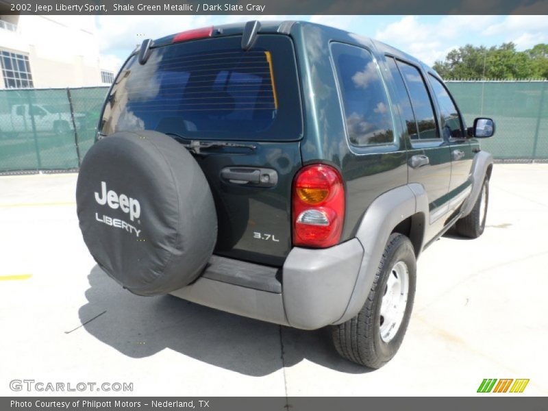 Shale Green Metallic / Dark Slate Gray 2002 Jeep Liberty Sport