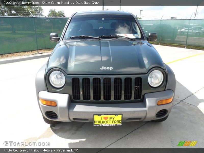 Shale Green Metallic / Dark Slate Gray 2002 Jeep Liberty Sport