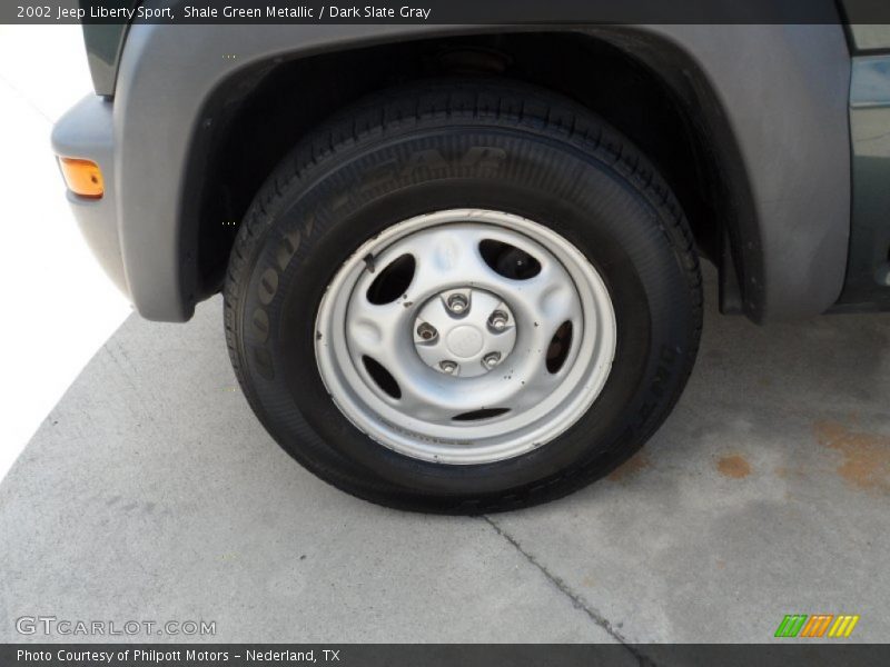 Shale Green Metallic / Dark Slate Gray 2002 Jeep Liberty Sport