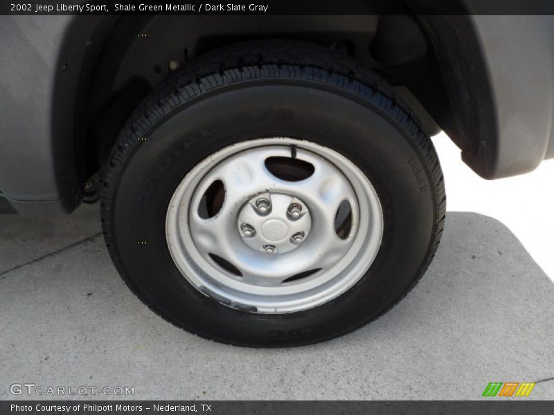 Shale Green Metallic / Dark Slate Gray 2002 Jeep Liberty Sport