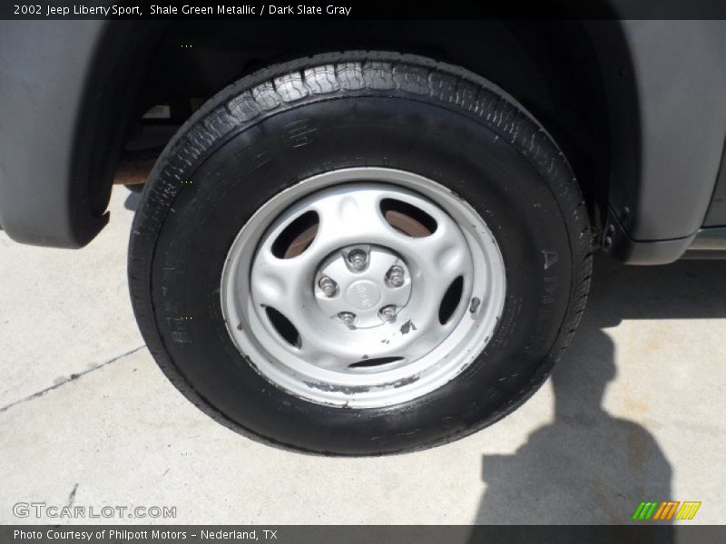 Shale Green Metallic / Dark Slate Gray 2002 Jeep Liberty Sport