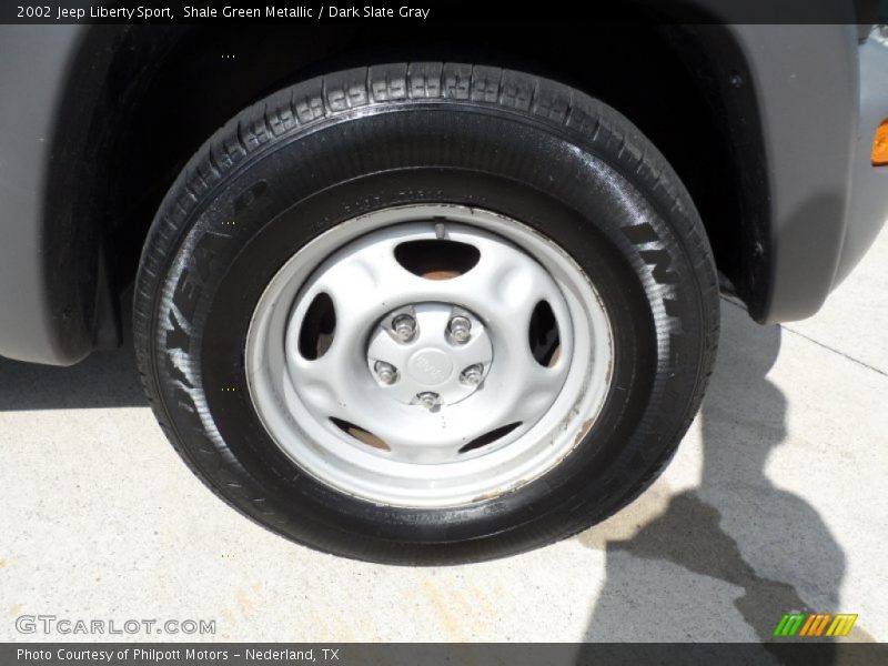 Shale Green Metallic / Dark Slate Gray 2002 Jeep Liberty Sport