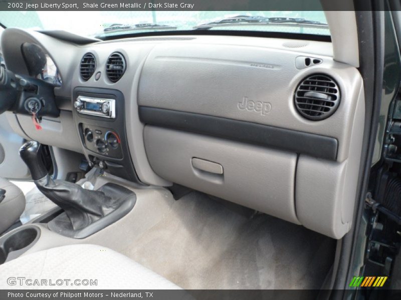 Shale Green Metallic / Dark Slate Gray 2002 Jeep Liberty Sport