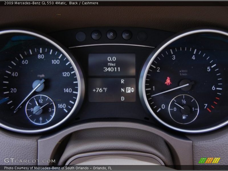Black / Cashmere 2009 Mercedes-Benz GL 550 4Matic