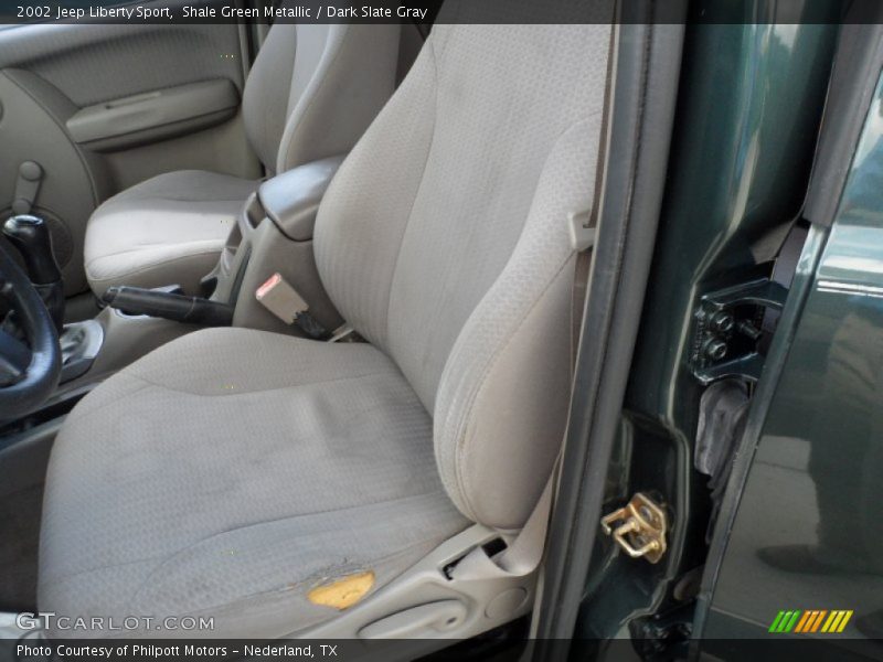 Shale Green Metallic / Dark Slate Gray 2002 Jeep Liberty Sport