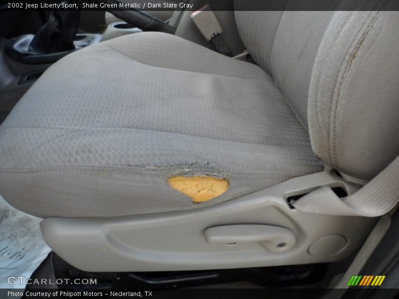 Shale Green Metallic / Dark Slate Gray 2002 Jeep Liberty Sport