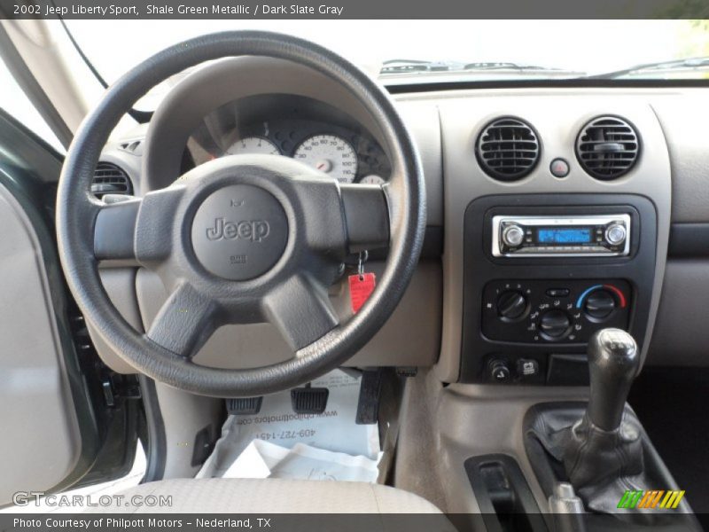 Shale Green Metallic / Dark Slate Gray 2002 Jeep Liberty Sport