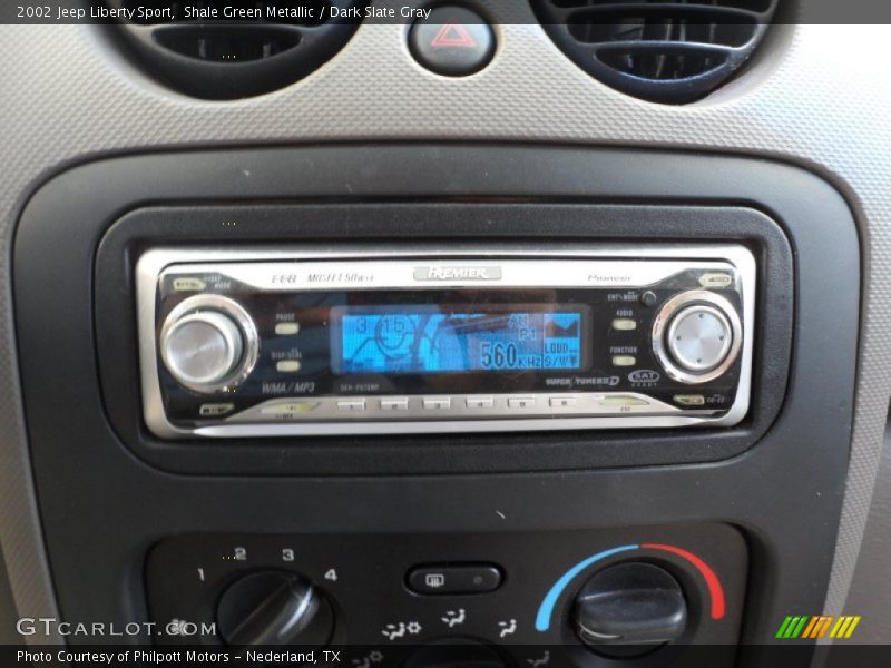 Shale Green Metallic / Dark Slate Gray 2002 Jeep Liberty Sport