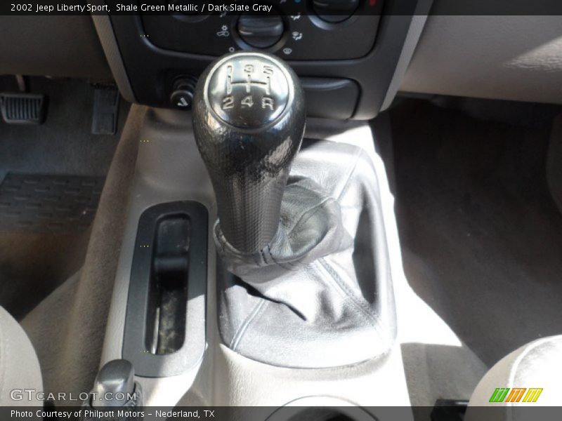 Shale Green Metallic / Dark Slate Gray 2002 Jeep Liberty Sport