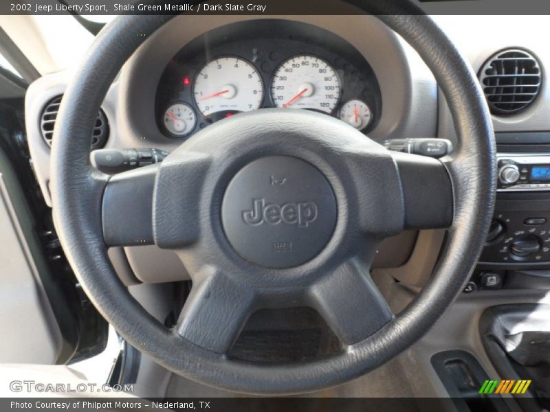 Shale Green Metallic / Dark Slate Gray 2002 Jeep Liberty Sport