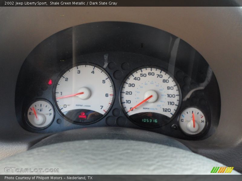 Shale Green Metallic / Dark Slate Gray 2002 Jeep Liberty Sport