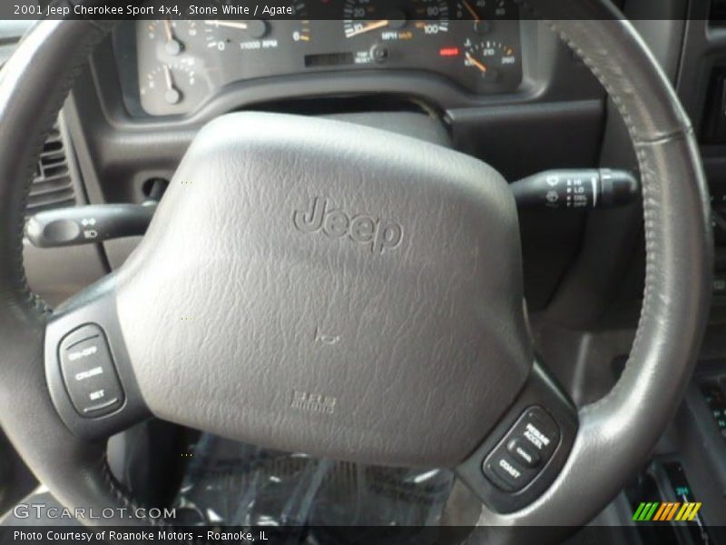Stone White / Agate 2001 Jeep Cherokee Sport 4x4