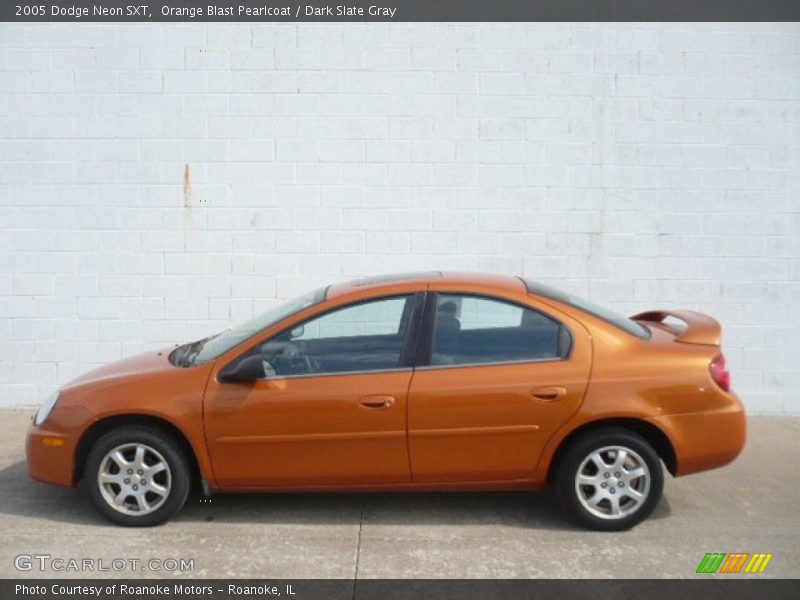 Orange Blast Pearlcoat / Dark Slate Gray 2005 Dodge Neon SXT
