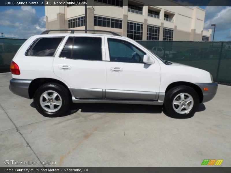 Nordic White / Gray 2003 Hyundai Santa Fe GLS