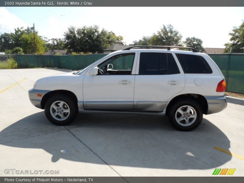 Nordic White / Gray 2003 Hyundai Santa Fe GLS