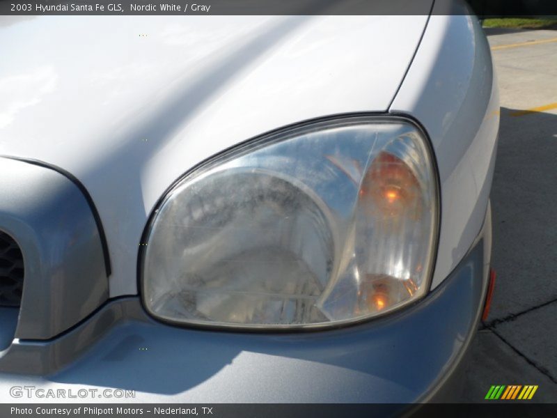 Nordic White / Gray 2003 Hyundai Santa Fe GLS
