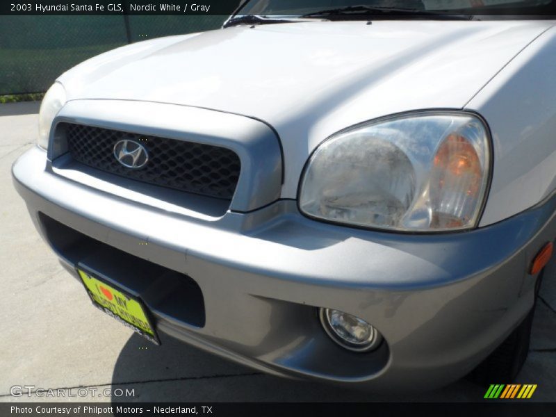 Nordic White / Gray 2003 Hyundai Santa Fe GLS