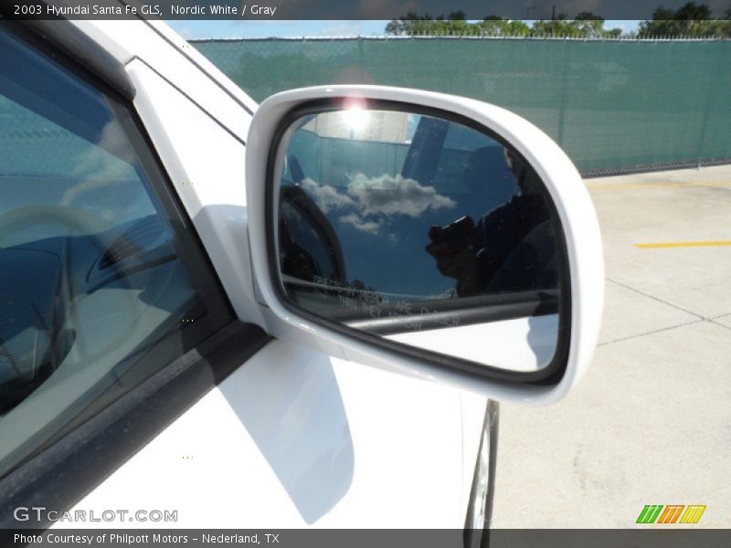 Nordic White / Gray 2003 Hyundai Santa Fe GLS