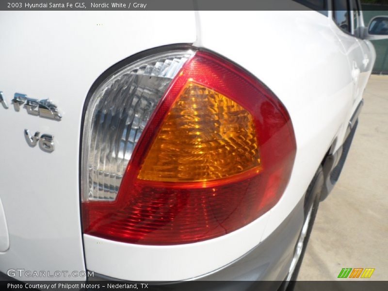Nordic White / Gray 2003 Hyundai Santa Fe GLS