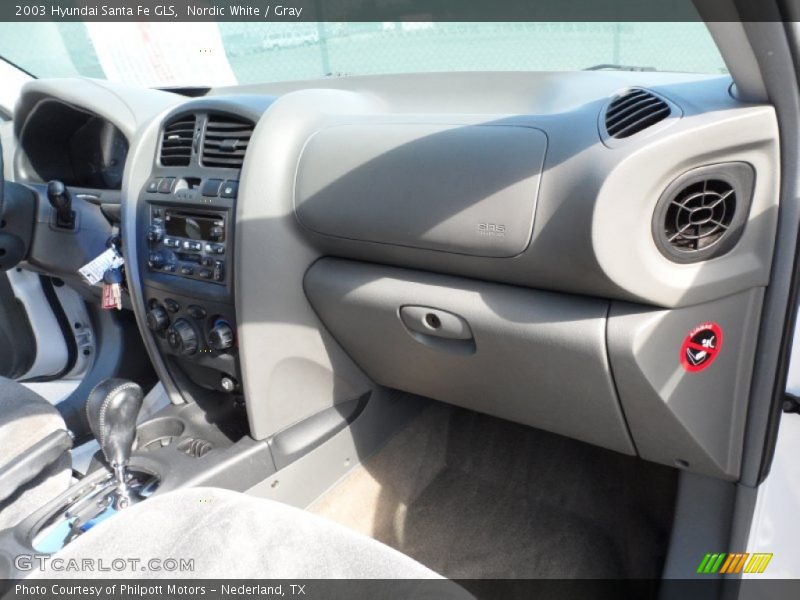 Nordic White / Gray 2003 Hyundai Santa Fe GLS