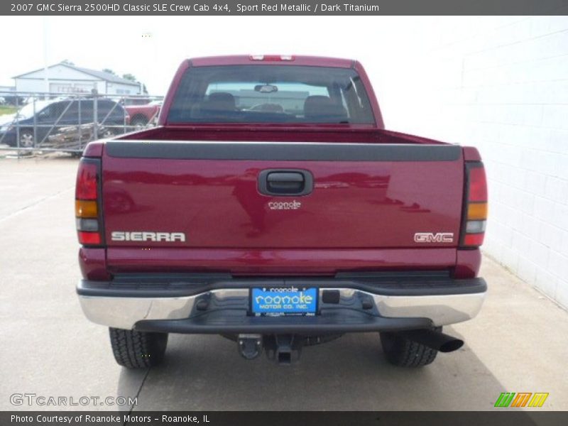 Sport Red Metallic / Dark Titanium 2007 GMC Sierra 2500HD Classic SLE Crew Cab 4x4