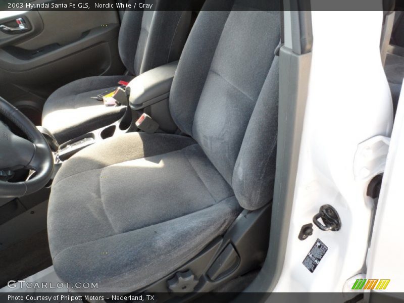 Nordic White / Gray 2003 Hyundai Santa Fe GLS