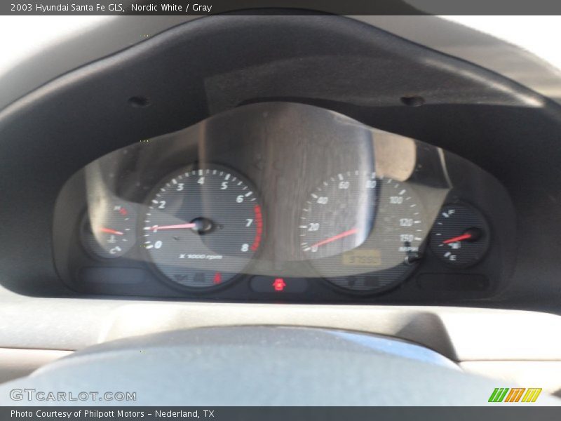 Nordic White / Gray 2003 Hyundai Santa Fe GLS