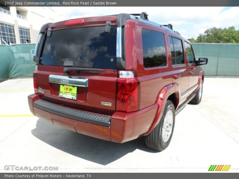 Red Rock Pearl / Saddle Brown 2007 Jeep Commander Limited