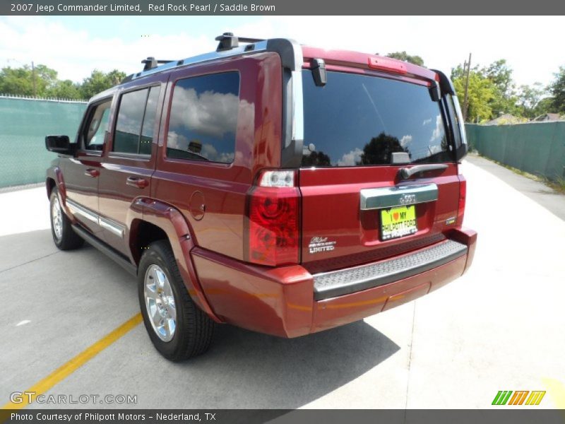 Red Rock Pearl / Saddle Brown 2007 Jeep Commander Limited